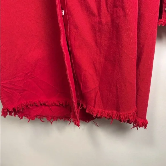 Vibrant Red Button Down Shirt - Picture 11 of 14